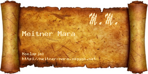 Meitner Mara névjegykártya